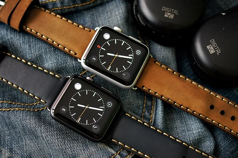 AWBF90-D4 handgefertigt Vintage Leder Uhrenarmband incl. Lugs Adapter für Apple Watch (oder Apple Watch Sport) 42mm oder 38mm – Bild 5